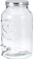 Bryggeglas / Dispenser med tappehane til kombucha, 5,5 liter